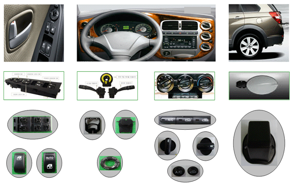 automobile parts, interior, plastic button, auto parts, interior components